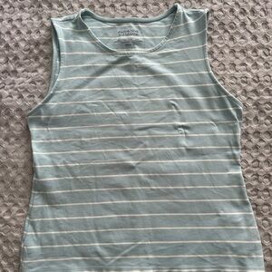 Adrienne Vittadini Women's Striped Tank Top - Baby blue